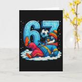67 ペンギン サッカー 楽しい 冬の メメ ギフト _2 カード (黄色い花)