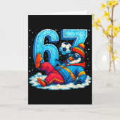 67 ペンギン サッカー 面白い冬のミーム ギフト _1 カード (黄色い花)
