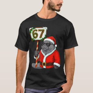 67 マナティー クリスマス シックス セブン ミーム 脳ロト マナティー Tシャツ