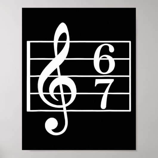 67 ミュージック ミーム スラング シックス セブン 音楽の先生 学校 ポスター (正面)
