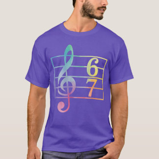 67 ミュージック ミーム スラング 67 音楽の先生 楽しい Tシャツ