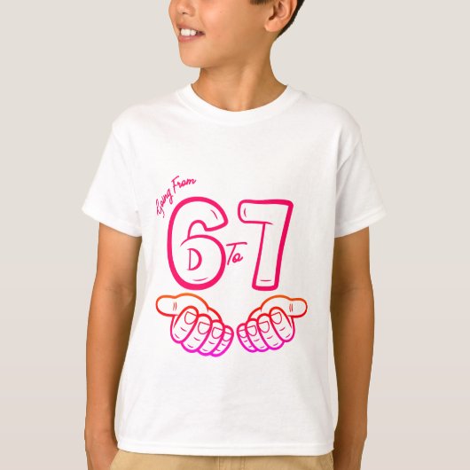 67 ミームトレンド ピンク 赤 誕生日パーティー Tシャツ (正面)