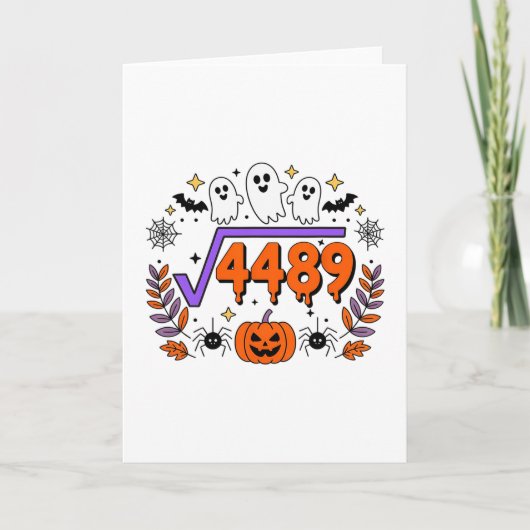 67 ミーム平方根4489 ティーンズ 六七 スラング 数学 カード (正面)