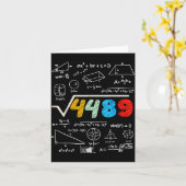 67 ミーム平方根 4489 計算してみて 面白い誕生日 カード (黄色い花)