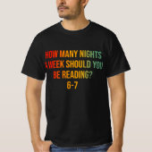 67 ミーム英語教師 読書 学校 図書館 Tシャツ (正面)