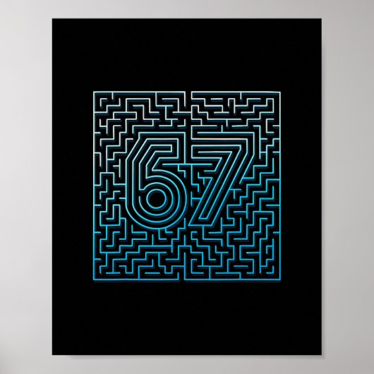 67 ミーム隠し迷路 Gen Z アルファ 6 7 ポスター (正面)