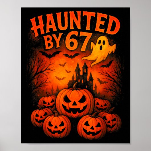 67 ミーム おしゃれ おばけ ハロウィン 冗談 67世代 ポスター (正面)