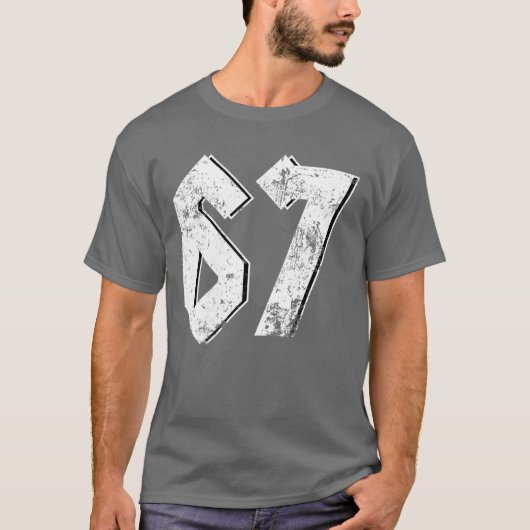 67 ミーム おもしろい 数字 6 7 Tシャツ (正面)