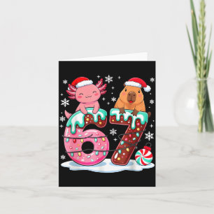 67 ミーム かわいい ウーパールーパー カピバラ クリスマス アイス クリーム カード