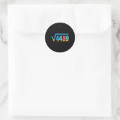 67 ミーム アイスクリーム 垂れる 四角い根 4489 スラング 数学 ラウンドシール (バッグ)