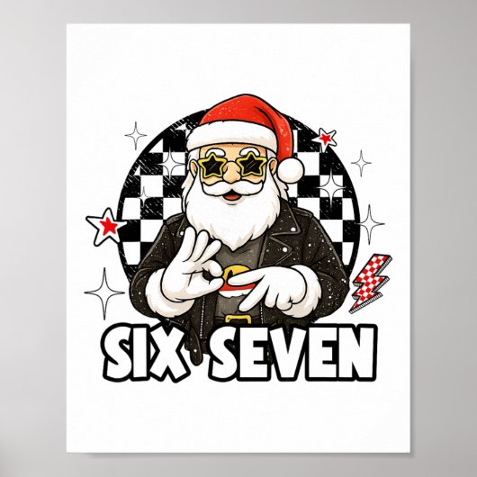 67 ミーム クリスマス サンタ メンズ レディース ポスター (正面)