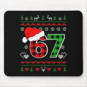 67 ミーム クリスマス シックス セブン Xmas ださいセーター メンズ マウスパッド
