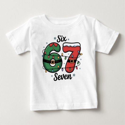 67 ミーム クリスマス ライト ベビーTシャツ (正面)