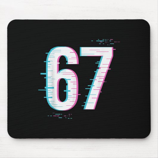 67 ミーム グリッチコア 67 デジタルシグナル 読み込み中 マウスパッド (正面)