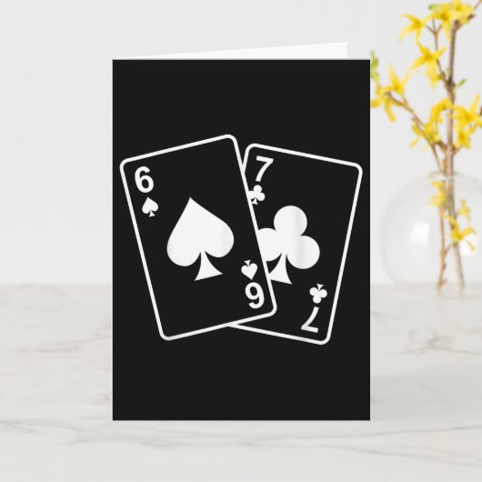 67 ミーム シックスセブン 6–7 面白い トランプ カード (黄色い花)