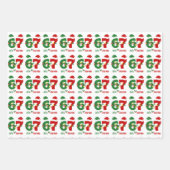 67 ミーム シックス セブン ジェンアルファ クリスマス ラッピングペーパーシート (正面3)