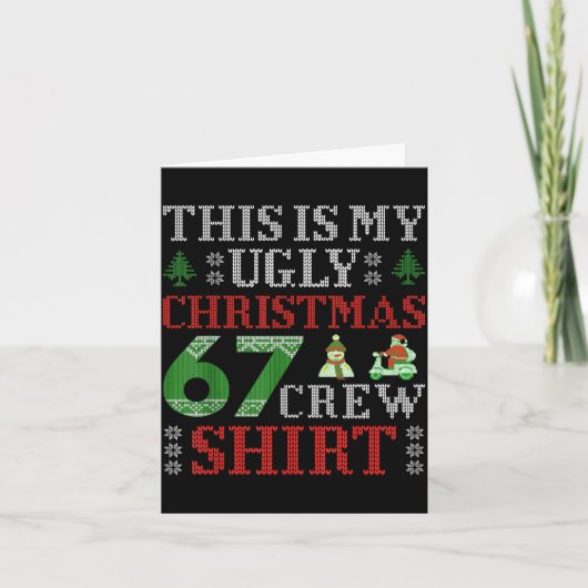 67 ミーム シックス セブン ブレインロット これが私の醜いクリスマス カード (正面)