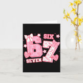 67 ミーム シックス セブン 6 7 バレンタインデー カード (黄色い花)