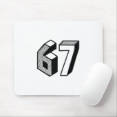 67 ミーム シックス セブン 6-7 笑える インターネットジョーク ウイルス性 趣味 マウスパッド (マウス)