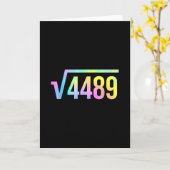 67 ミーム スラング タイダイ おもしろい 平方根 4489 数学 カード (黄色い花)