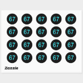 67 ミーム トレンド Gen Z アルファ世代 数字 6 7 ラウンドシール (シート)