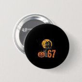 67 ミーム ハロウィン 幽霊 スプーキー - Six Seven Gen A 缶バッジ (正面&裏面)