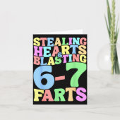 67 ミーム バレンタインデー 六 七 6-7 面白い ハートを盗む カード (正面)