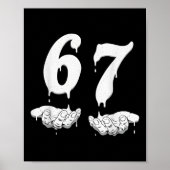67 ミーム ユーモア ナンバー 6 7  ポスター (正面)