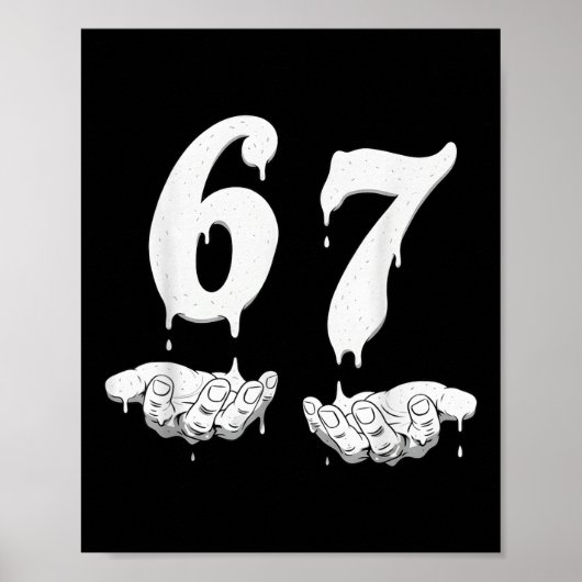 67 ミーム ユーモア ナンバー 6 7 ポスター (正面)