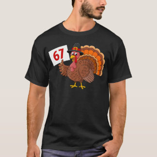 67+ミーム+ユーモア+6-7+ファニー+シックス+セブン+サンクスギビング+ターキー Tシャツ