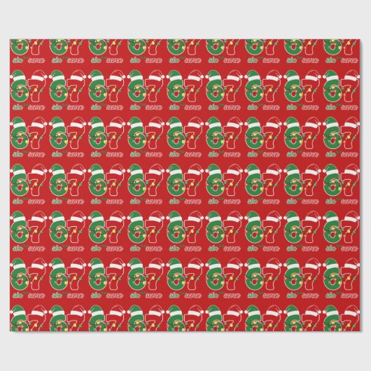 67 ミーム 六七 アルファ世代 クリスマス ラッピングペーパー (フラット)