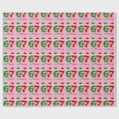 67 ミーム 六七 アルファ世代 クリスマス ラッピングペーパー (フラット)