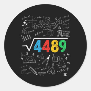67 ミーム 平方根 4489 スラング シックス セブン 数学 先生 ラウンドシール