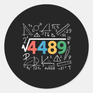 67 ミーム 平方根 4489 スラング シックス セブン 数学 教師 ラウンドシール
