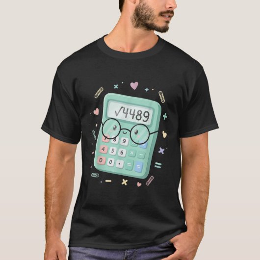 67 ミーム 平方根 4489 スラング シックス セブン 数学 計算 Tシャツ (正面)