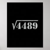 67 ミーム 平方根 4489 スラング 数学 6 7 レトロ メンズ ポスター (正面)