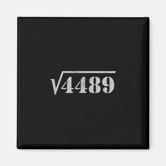 67 ミーム 平方根 4489 スラング 数学 6 7 レトロ メンズ マグネット (正面)