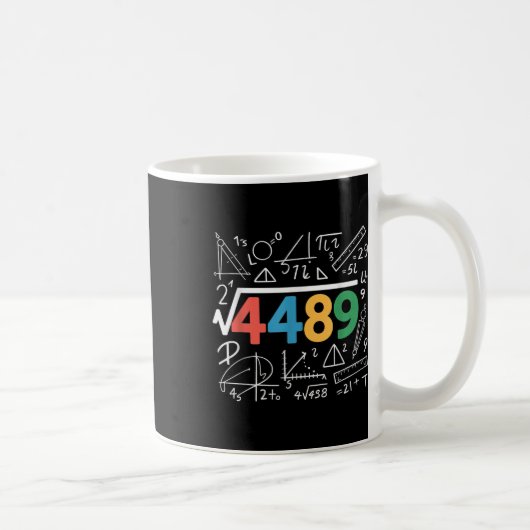 67 ミーム 平方根 4489 スラング 67 数学 先生 ティー コーヒーマグカップ (右)