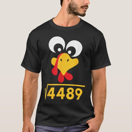 67 ミーム 平方根 4489 ターキー 感謝祭 数学 Tシャツ (正面)