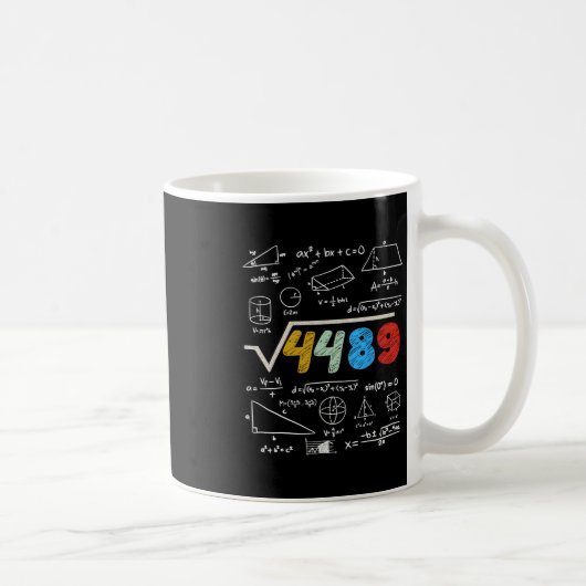 67 ミーム 平方根 4489 計算してね 面白い 誕生日 コーヒーマグカップ (右)