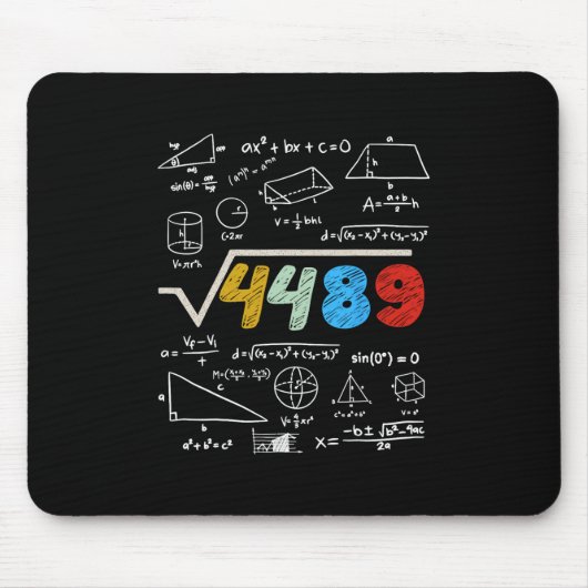 67 ミーム 平方根 4489 計算してね 面白い 誕生日 マウスパッド (正面)