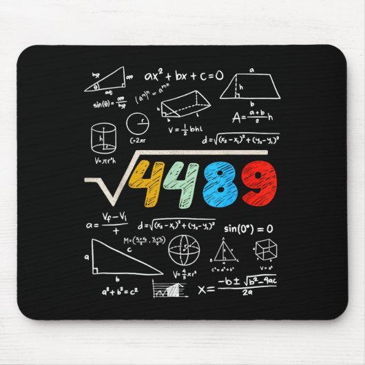 67 ミーム 平方根 4489 計算してね 面白い 誕生日 マウスパッド (正面)