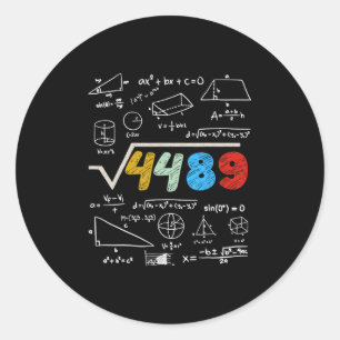67 ミーム 平方根 4489 計算してね 面白い 誕生日 ラウンドシール