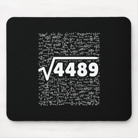 67 ミーム 平方根 4489 計算しようよ 面白い 誕生日 マウスパッド (正面)