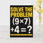 67 ミーム 数学の先生 面白い 学校 6-7 脳が腐る Si カード (黄色い花)