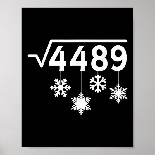 67 ミーム 数学教師 クリスマス スノーフレーク スクエア R ポスター (正面)