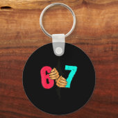 67 ミーム 楽しい 六 七 Gen Alpha スラング クリスマス 6 7 H キーホルダー (正面)