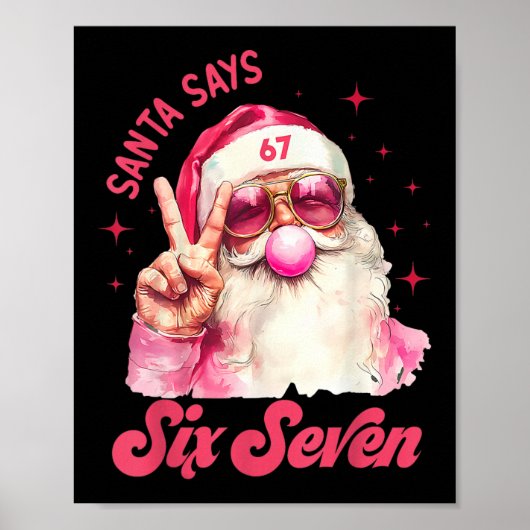67 ミーム 楽しい 6 7 クリスマス 6-7 ミーム サンタ6 ポスター (正面)