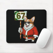 67 ミーム 楽しい 67 クリスマスコーギー 犬好き マウスパッド (マウス)