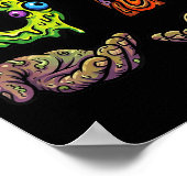 67 ミーム 面白い ジェネレーションアルファ 6 7 ハンドジェスチャ ブラインロット ポスター (角)